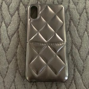 iPhone X black quilted soft case